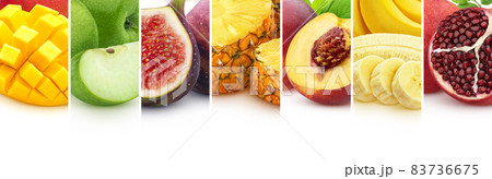 Border made of fresh fruits, seamless pattern Border made of fresh fruits, seamless pattern 83736675