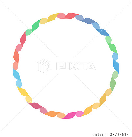 Sdgsの17色のシンボルカラーのフレーム 輪の内側は白 Sdgs 多様性のイメージ素材のイラスト素材