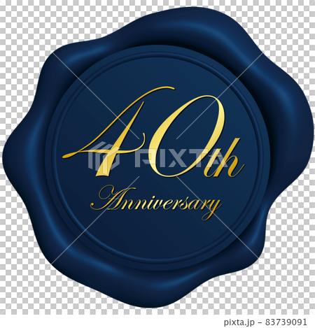 40th Anniversary Simple Seal Wax Blue 83739091