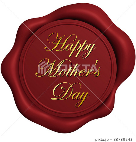 Happy Mothers Day シンプルなシールワックス赤 Happy Mothers Day シンプルなシールワックス赤 83739243