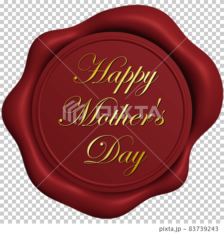 Happy Mothers Day シンプルなシールワックス赤 Happy Mothers Day シンプルなシールワックス赤 83739243