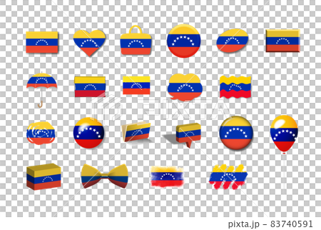 ベネズエラ-国旗イラスト21種セット 83740591