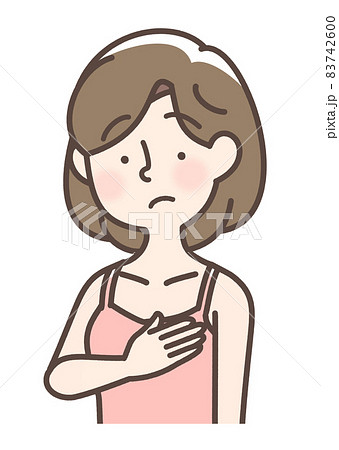 胸が気になる女性 83742600