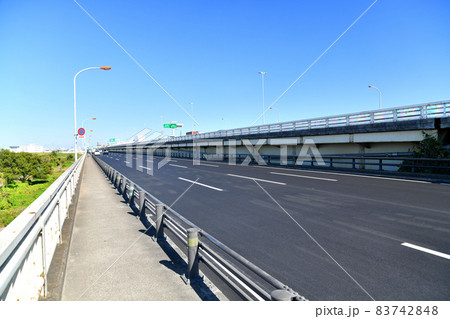 笹目橋／荒川(上流側歩道) 埼玉県方面を望む【2021.11】 83742848