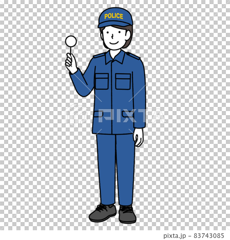 警察官の女性 ： 特殊服 ： 鑑識活動のイラスト素材 [83743085] - PIXTA