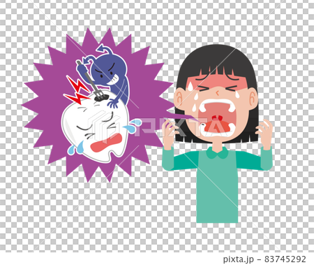 遭受蛀牙痛苦的女孩 83745292