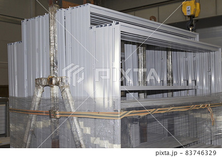 Various elements of steel structures for further assembly 83746329