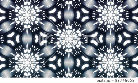 Flower Firework Kaleidoscope Abstract Black And White Background 83746658