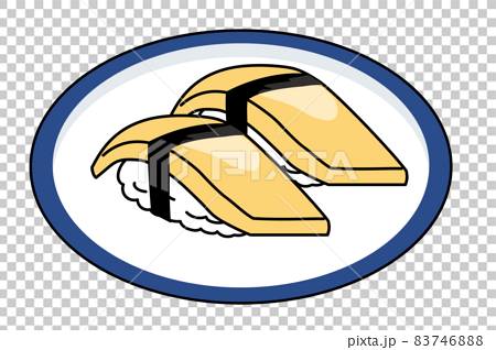 Plate main line ant simple cartoon sushi /... - Stock Illustration  [83746888] - PIXTA