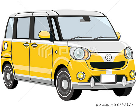 かわいいレトロな車のイラストのイラスト素材