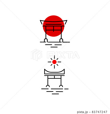 Gate Japan Vector icon design illustration 83747247
