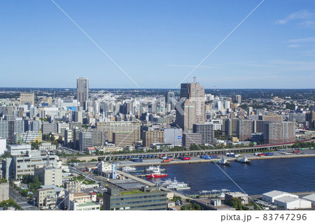 千葉県千葉港と街並み 千葉県千葉港と街並み 83747296