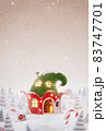 Cute cozy fairy house decorated at Christmas 83747701