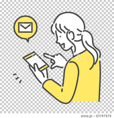 A woman checking an email on her smartphone 83747879