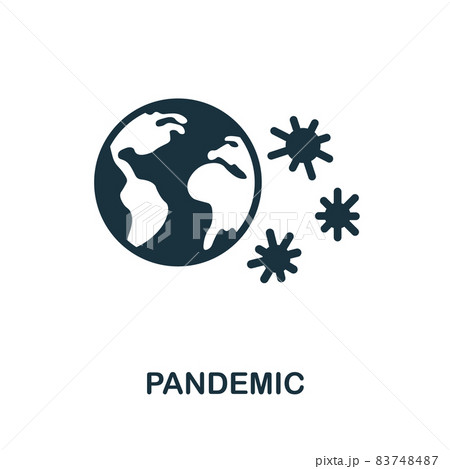 Pandemic icon. Monochrome sign from vaccination collection. Creative Pandemic icon illustration for web design, infographics and more 83748487