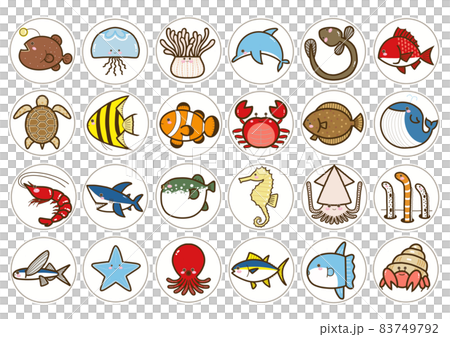 海洋生物可愛標記③ 83749792