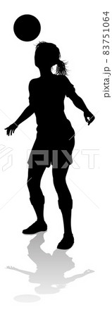 Female Soccer Football Player Woman Silhouette 83751064