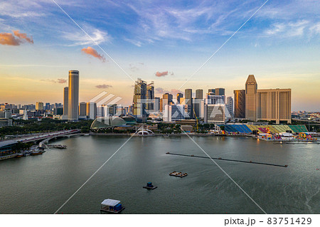 Panorama photo of Marina Bay in beautiful day Panorama photo of Marina Bay in beautiful day 83751429