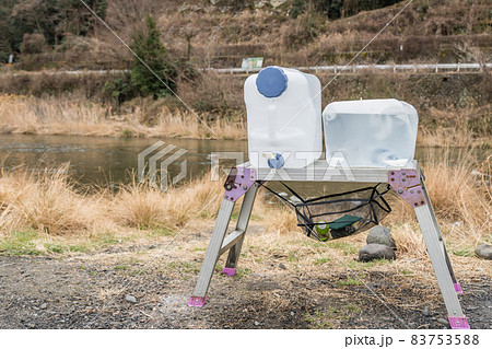 【オートキャンプ ポリタンクの水道】 【オートキャンプ ポリタンクの水道】 83753588