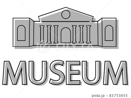 Museum Building icon. Museum icon. Logo of museum in flat style iconic symbol. Building in black color, isolated on white background Museum Building icon. Museum icon. Logo of museum in flat style iconic symbol. Building in black color, isolated on white background 83753655