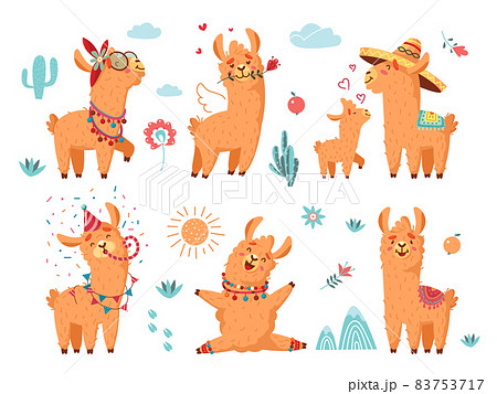 cartoon llamas