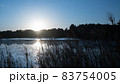 人里離れた外房の沼のひそやかな日没 83754005