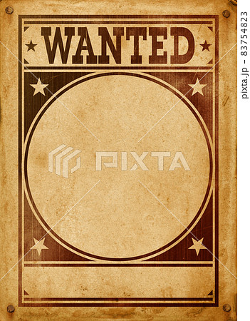 Wanted poster on a grunge paper background 83754823