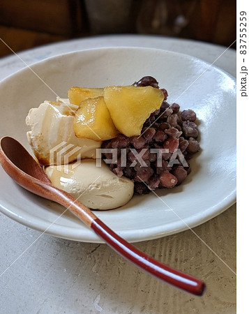 豆乳プリンとゆであずき 83755259