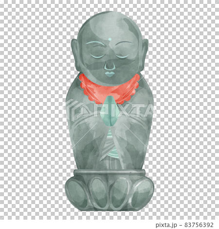 お地蔵様の手描き水彩風イラスト 83756392