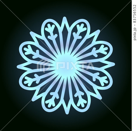beautiful snowflake for winter design, symbol of new year and christmas holidays. 83756552