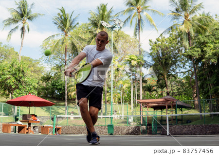 man in white and black sportwear playing tennis man in white and black sportwear playing tennis 83757456