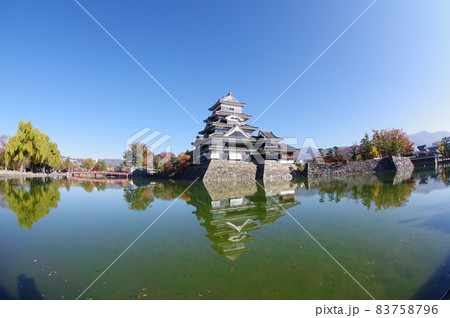 信州 松本 国宝 秋の松本城 現存する築城当時の姿を残す本物の天守 信州 松本 国宝 秋の松本城 現存する築城当時の姿を残す本物の天守 83758796