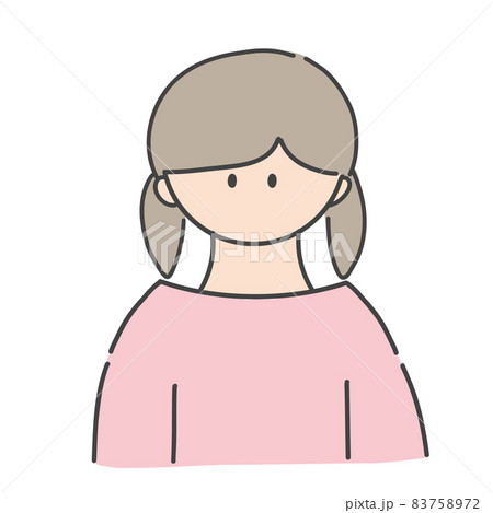 ツインテールの女の子のバストアップアイコンイラストのイラスト素材 7572 ツインテールの女の子のバストアップアイコンイラストのイラスト素材 7572