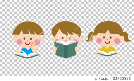 [Reading] Cute children reading books Boys and girls 83760558