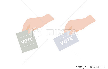 投票 選挙 アイコン 手 投票用紙のイラスト素材