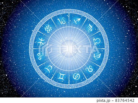 宇宙空間のホロスコープ　占星術のイメージ 83764542
