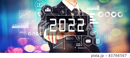 2022 New Year concept with a businessman 2022 New Year concept with a businessman 83766567