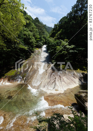 滑床渓谷　雪輪の滝（愛媛県松野町） 83767230