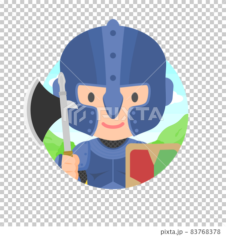 Warrior icon with an ax Game character 83768378