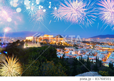 Famous skyline of Athens, Greece Famous skyline of Athens, Greece 83768501