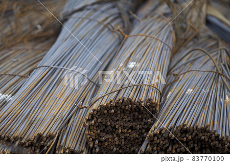 Reinforcing bars with a periodic profile in the packs are stored in the metal products warehouse 83770100