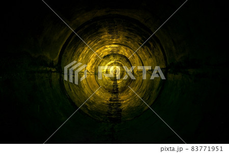 Dark Endless concrete tunnel underground Dark Endless concrete tunnel underground 83771951