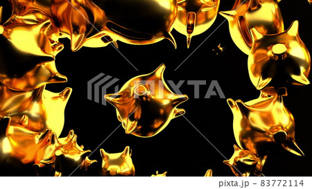 Falling gold piggy banks 83772114