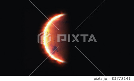 Futuristic flaming mars Futuristic flaming mars 83772141