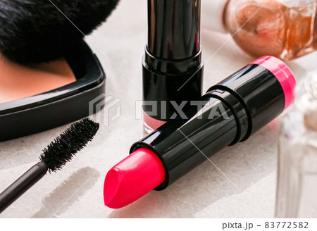 Beauty products and decorative cosmetics concept. Modern luxury make-up on vanity table as beauty blog background 83772582
