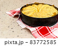 Raw dough in the form for homemade bread 83772585