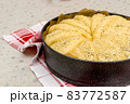 Raw dough in the form for homemade bread 83772587