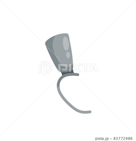 Prosthetic leg. Sport medical accessory for running. Artificial mechanical iron limb. Professional sports for disabled. Flat cartoon 83772986