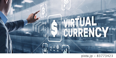 Virtual Currency Exchange Investment concept. Financial Technology Background 83773423