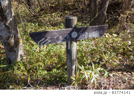 榛名山 相馬山登山道の道標 榛名山 相馬山登山道の道標 83774141